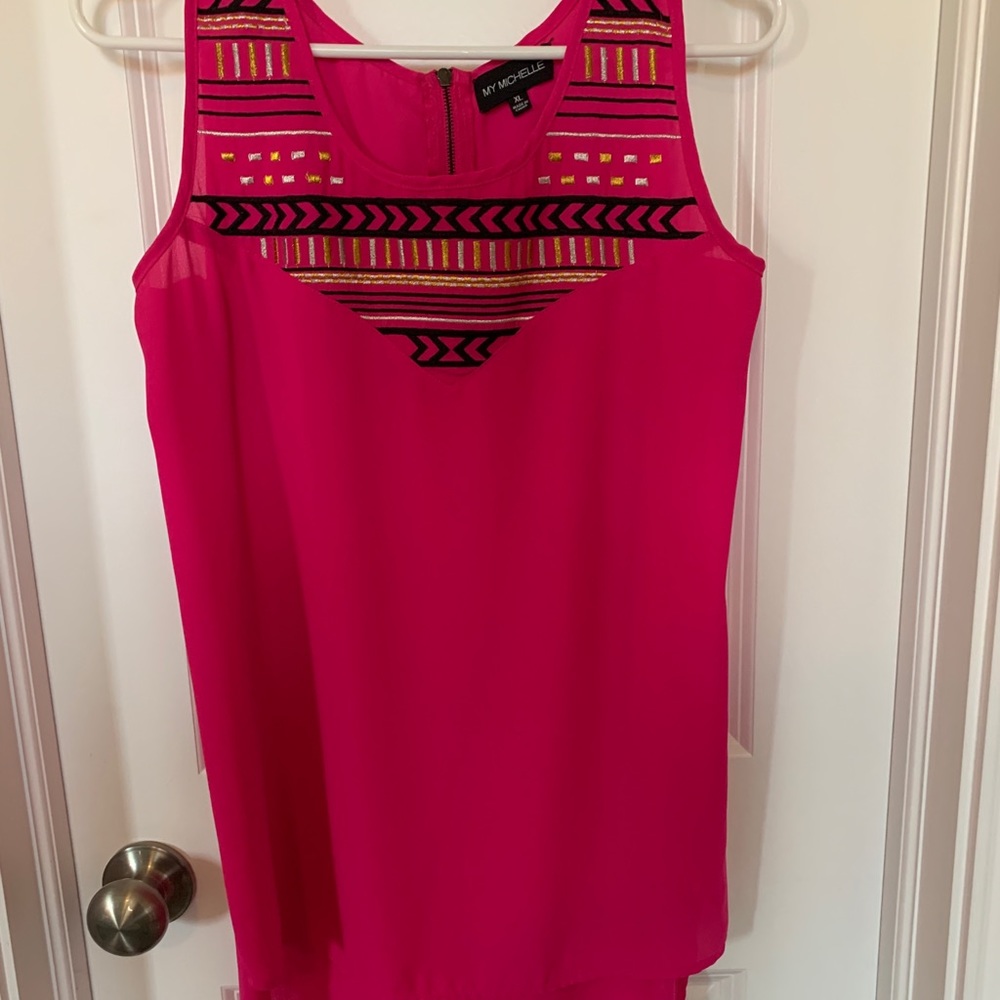 Pink Aztec blouse